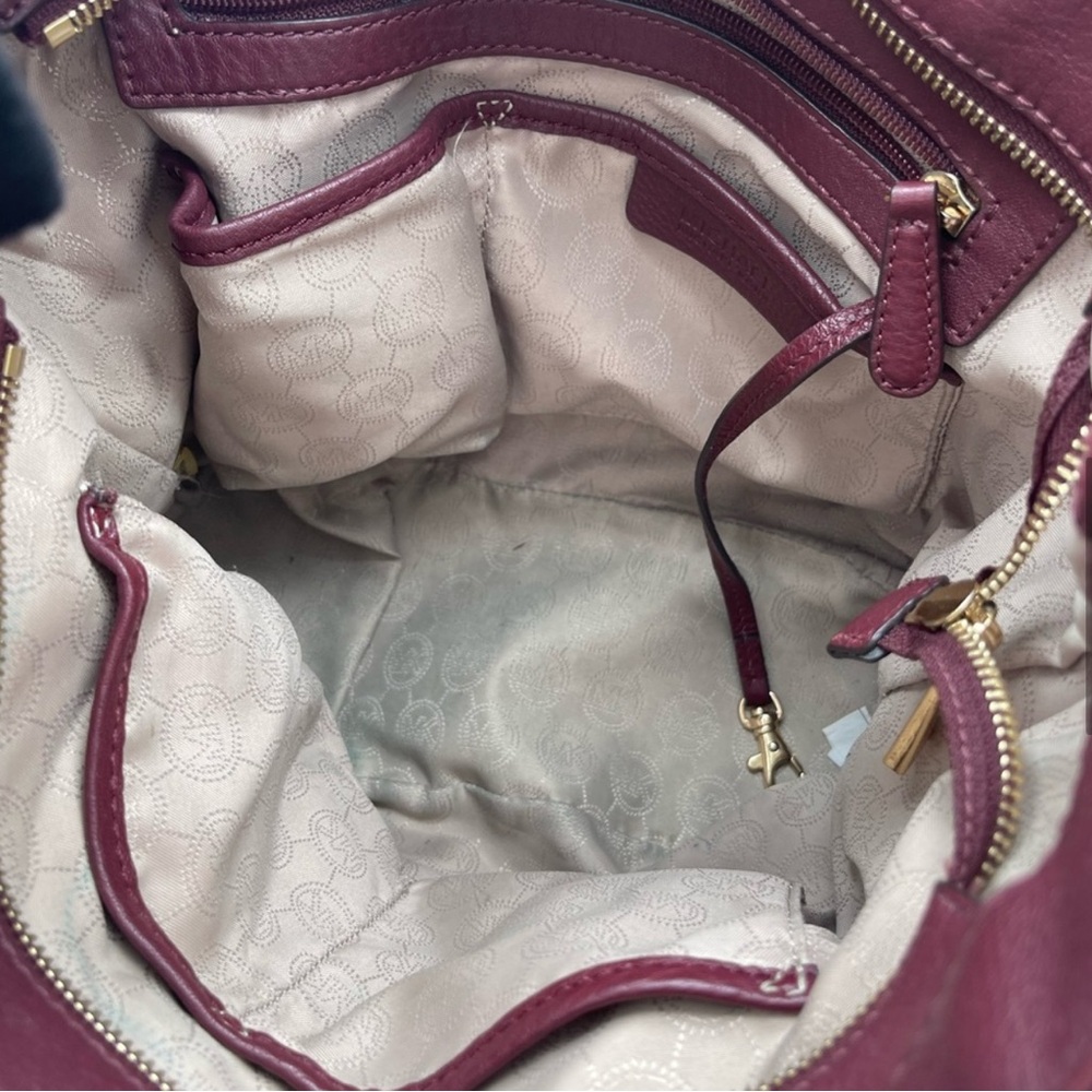 Michael Kors Burgundy Leather Shoulder Bag - Picture 3 of 8